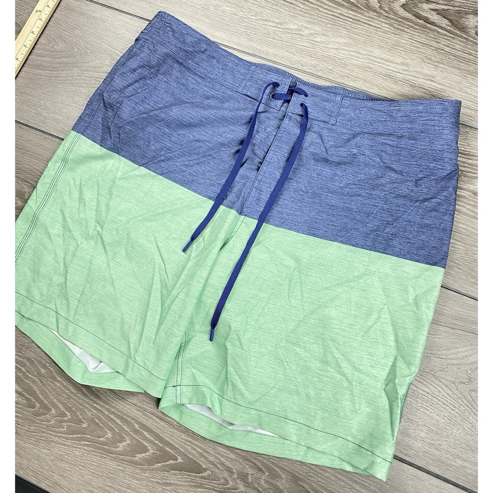 Southern Tide Men's Colorblock Board Shorts Green Blue‎ Size XL